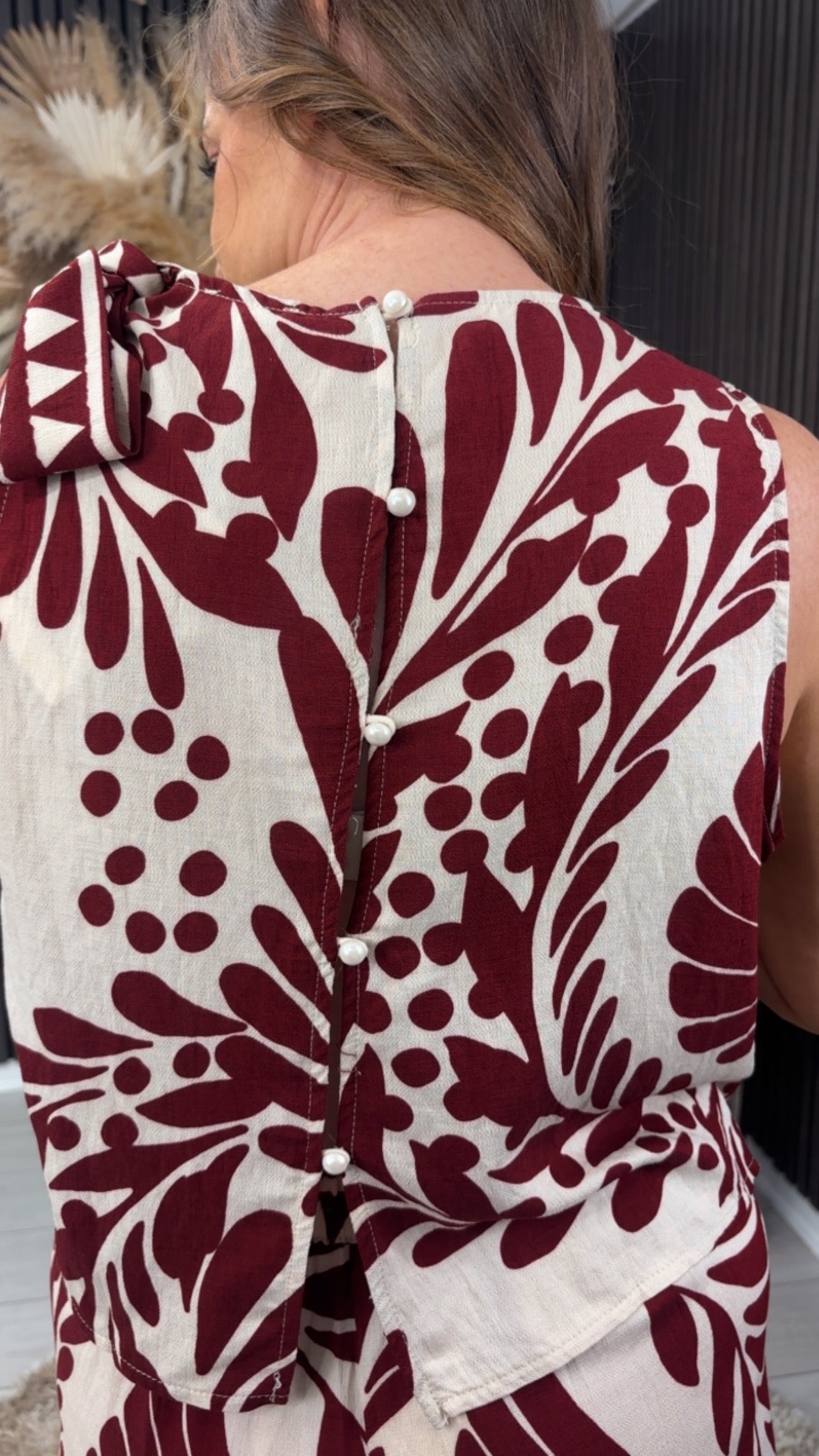 CATHY TOP - BURGUNDY