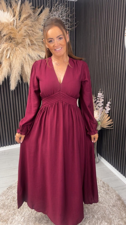 CLODAGH DRESS - BORDEAUX