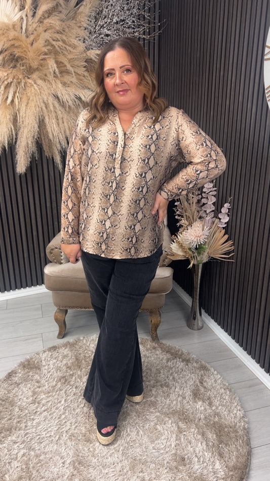 ANGELA TOP - SNAKE PRINT