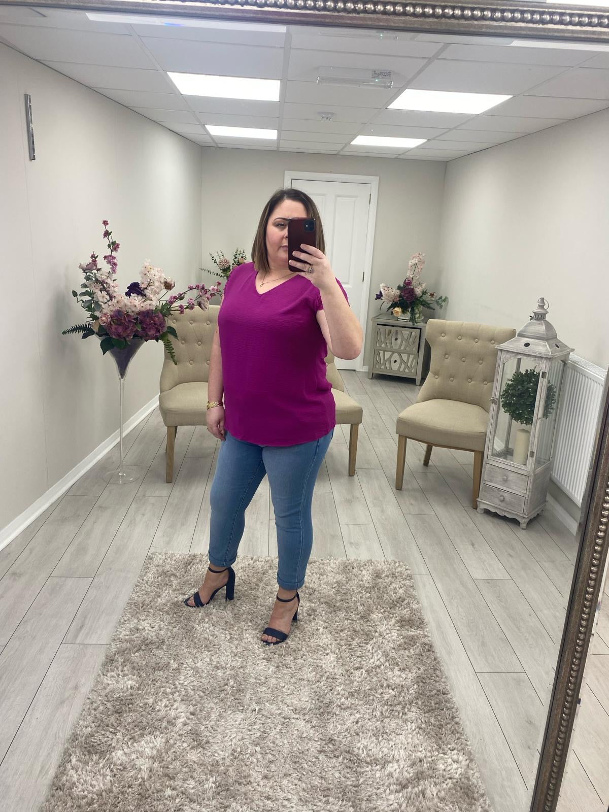 BERNADETTE TOP - MAGENTA