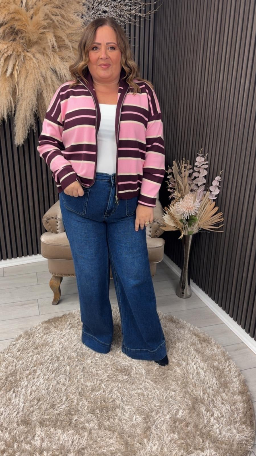 ELEANOR JACKET - BURGUNDY/PINK