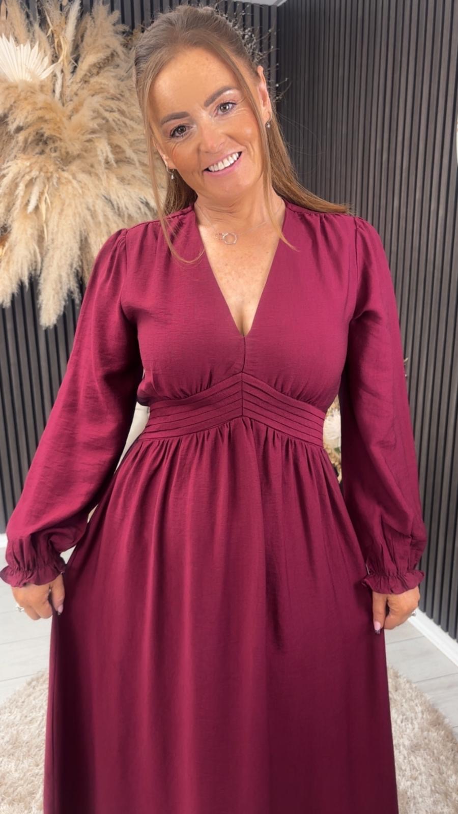 CLODAGH DRESS - BORDEAUX