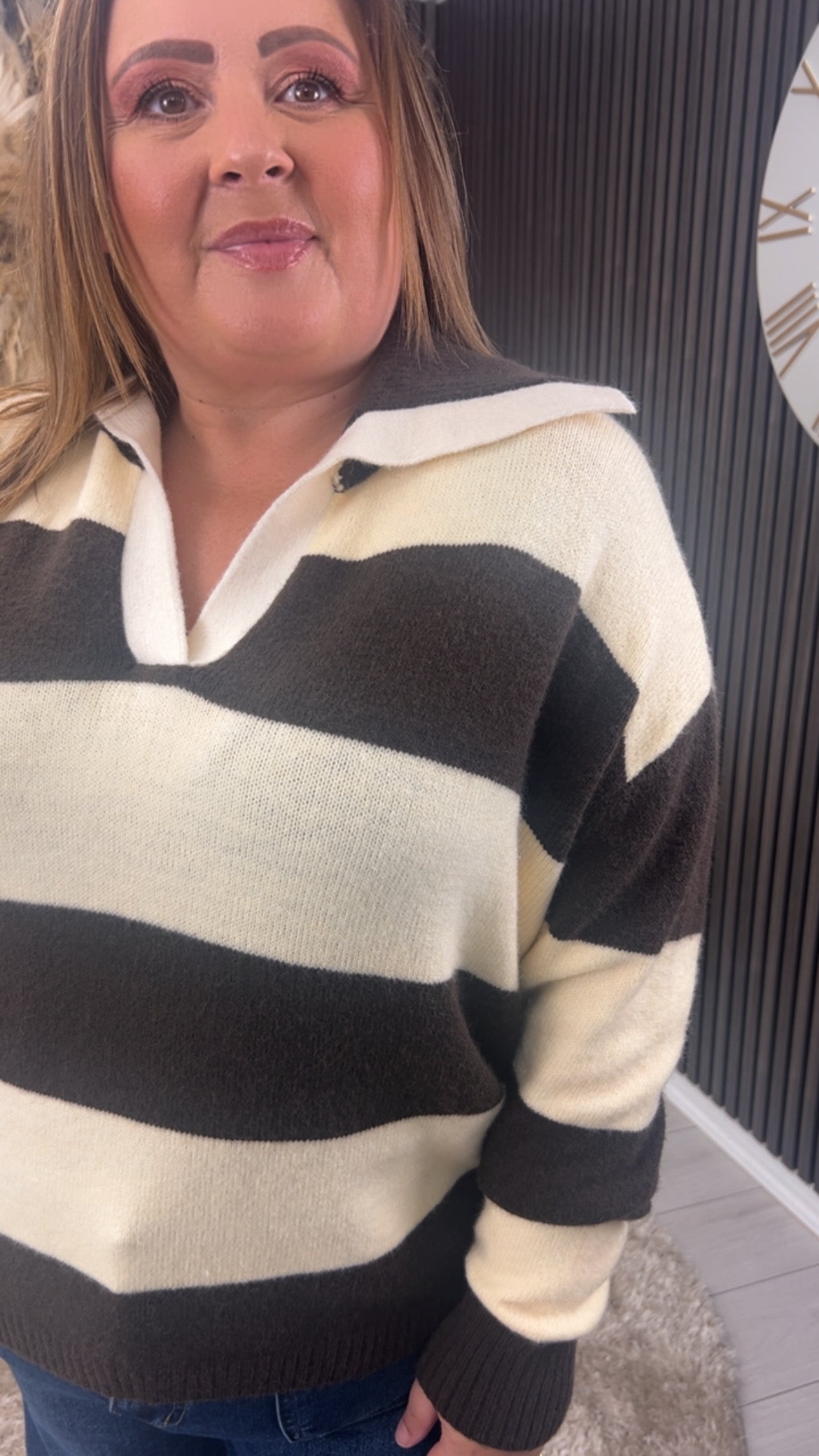 LEXI JUMPER - BROWN/YELLOW