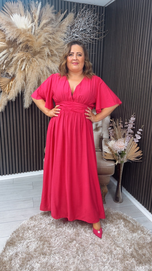 SARAH DRESS - FUCHSIA