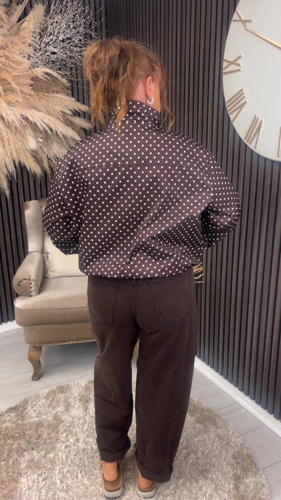 WENDY BALLOON JEANS - BROWN