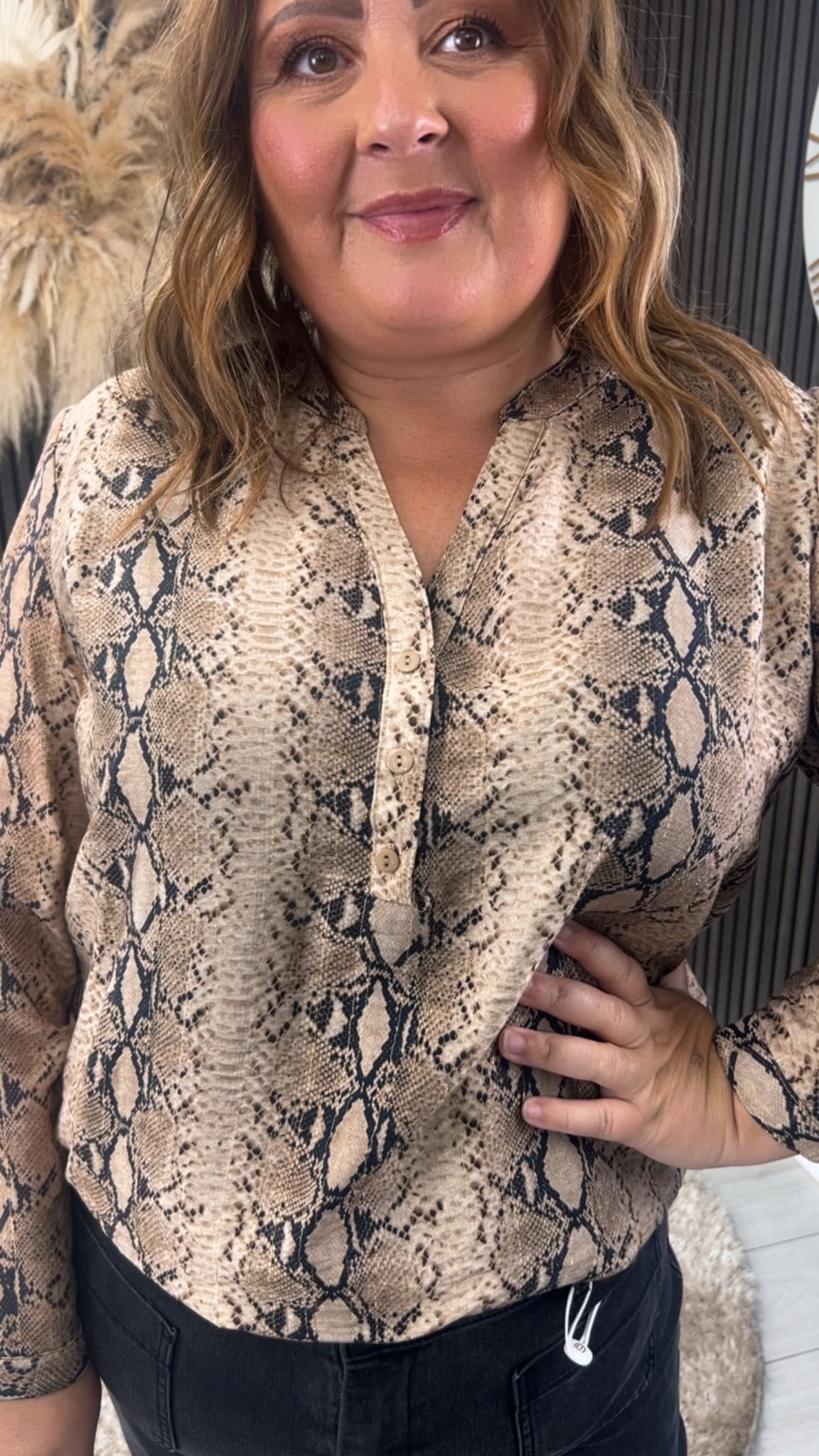 ANGELA TOP - SNAKE PRINT