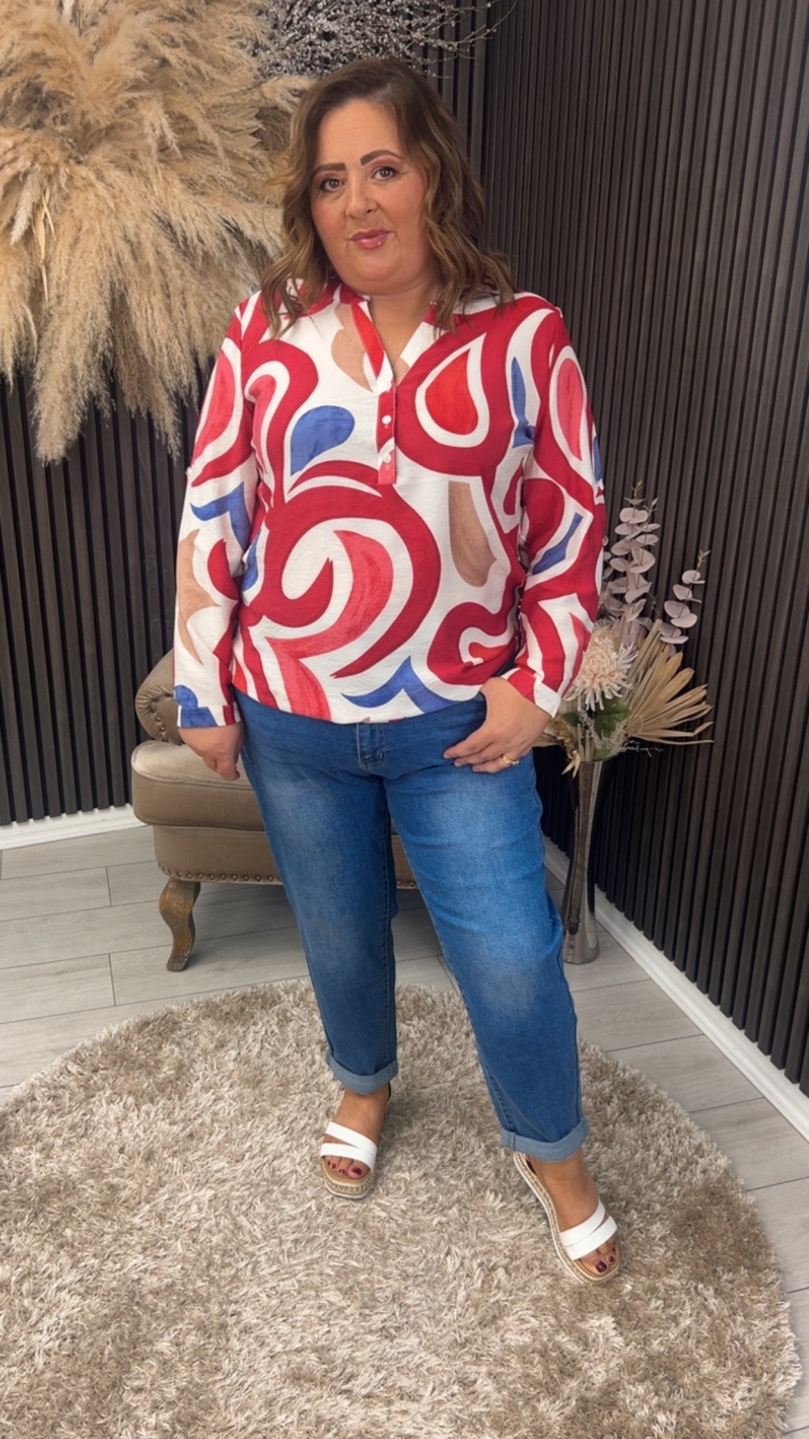 OLIVE TOP - RED