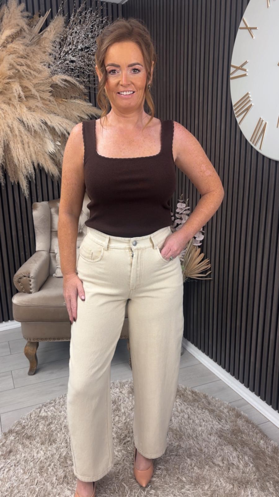 BRYONY ANNE VEST - BROWN