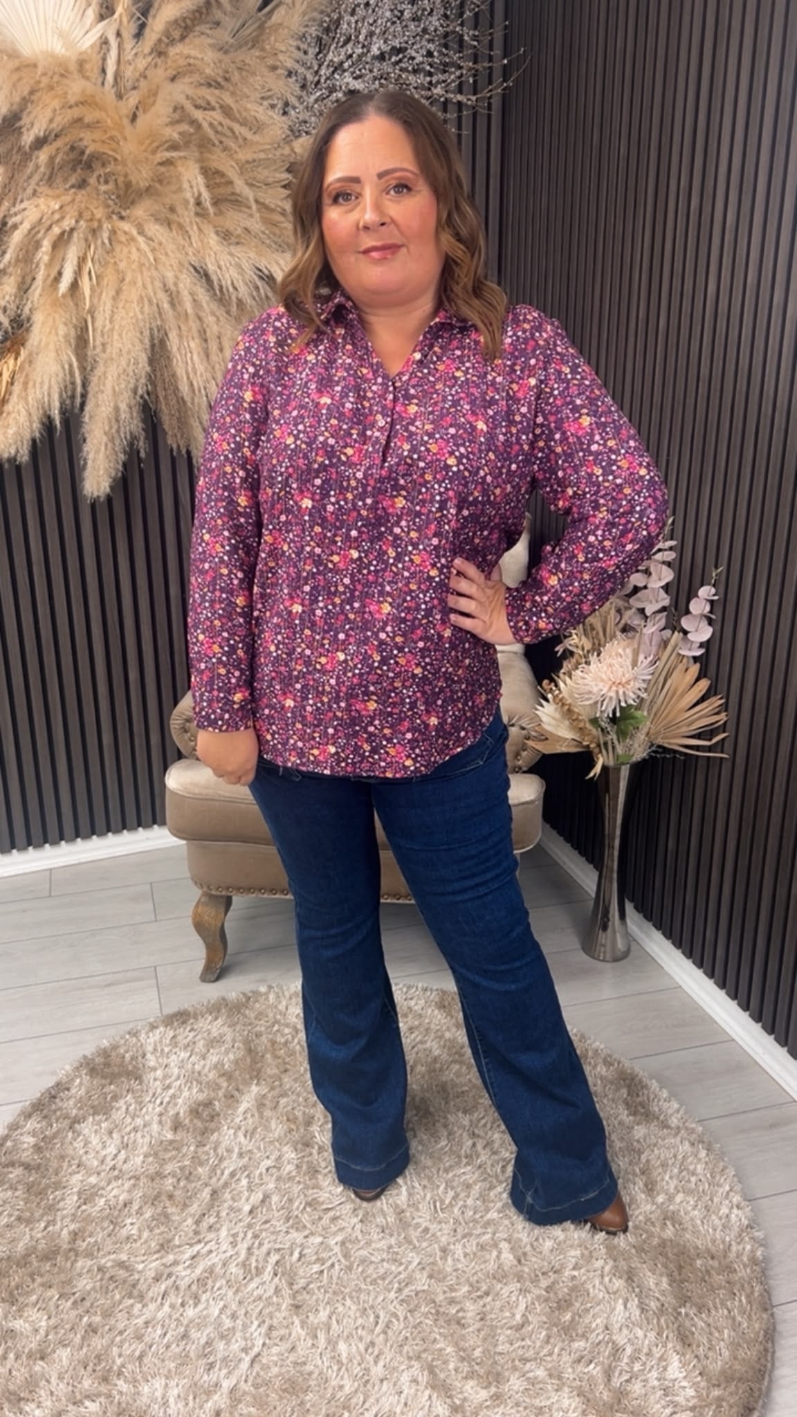 GINNIE BLOUSE - PLUM