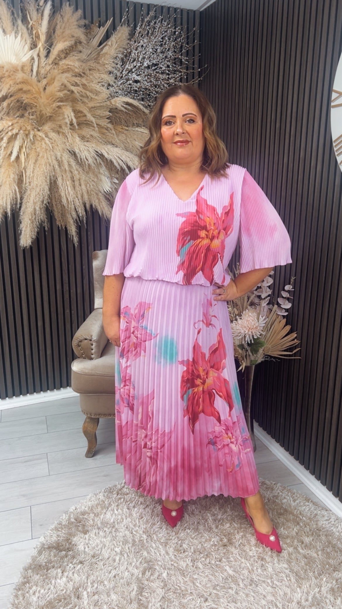 VALENCIA DRESS - PINK FLORAL