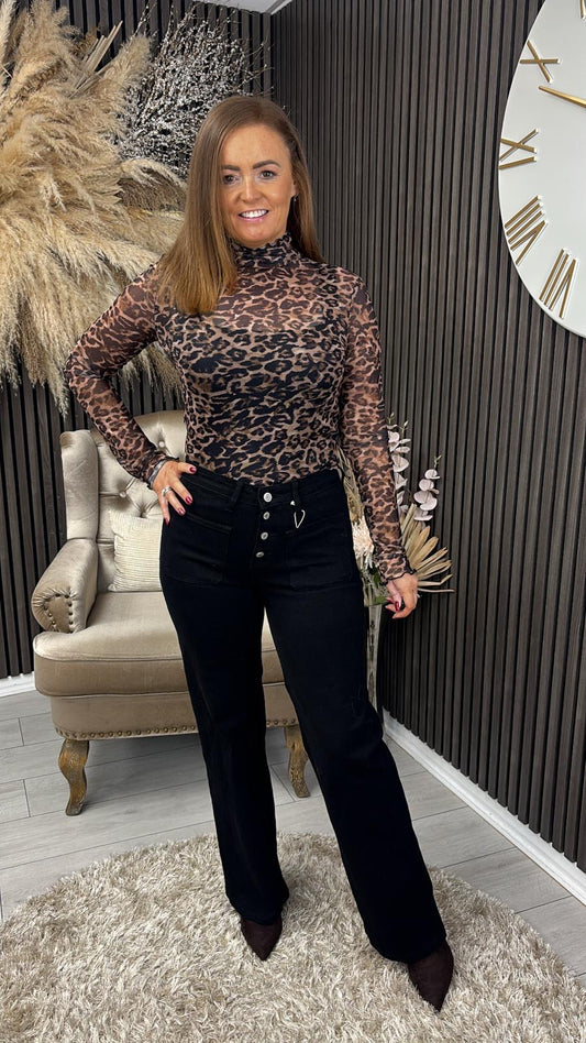 MILLIE TOP - LEOPARD PRINT