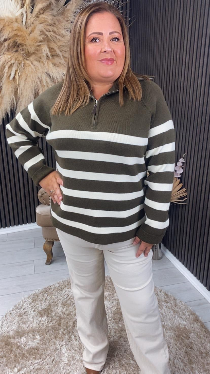 TRINITY HALF ZIP - KHAKI