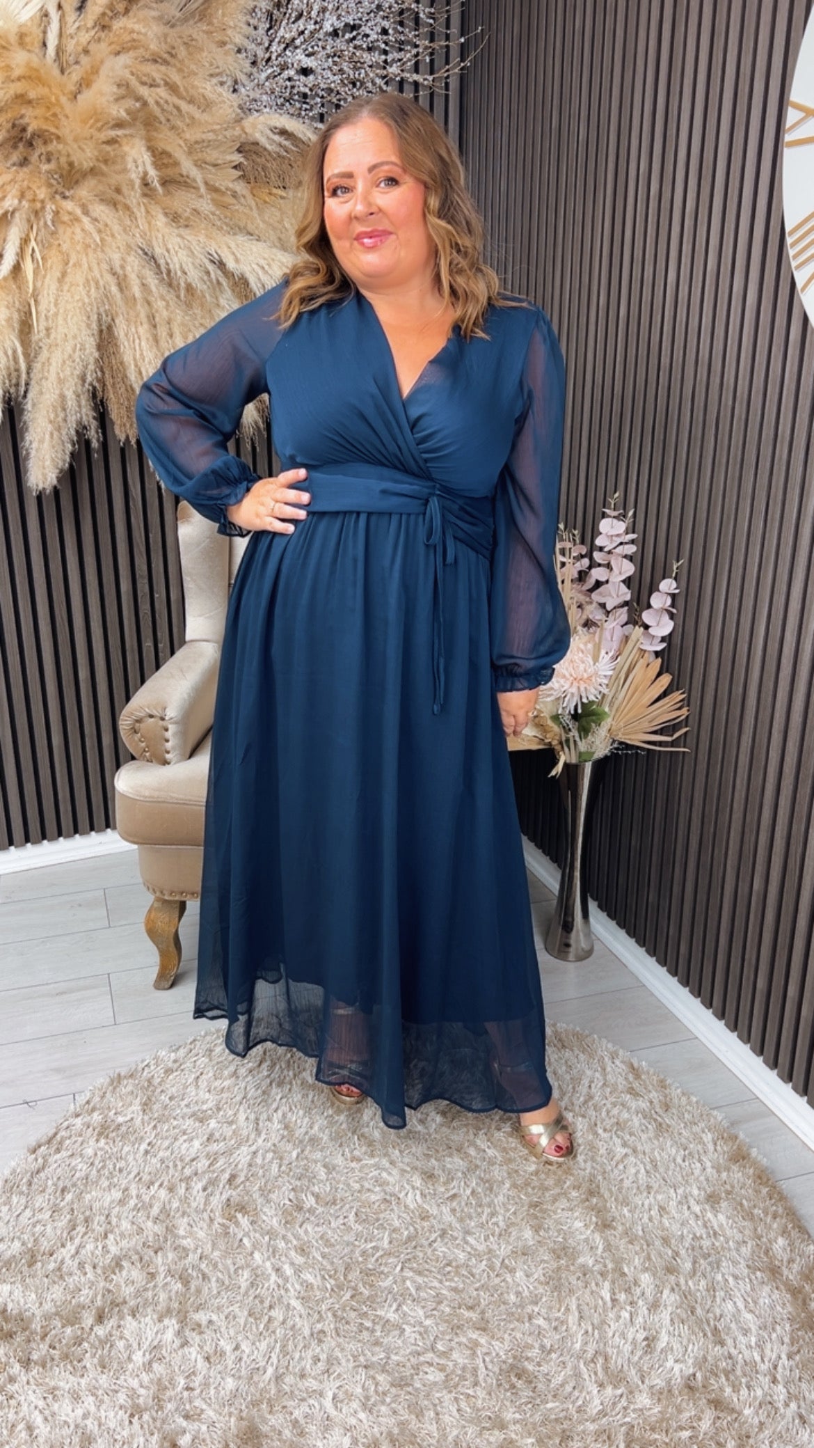 CIARA DRESS - NAVY