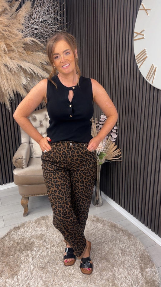 SAOIRSE JEANS - ANIMAL PRINT