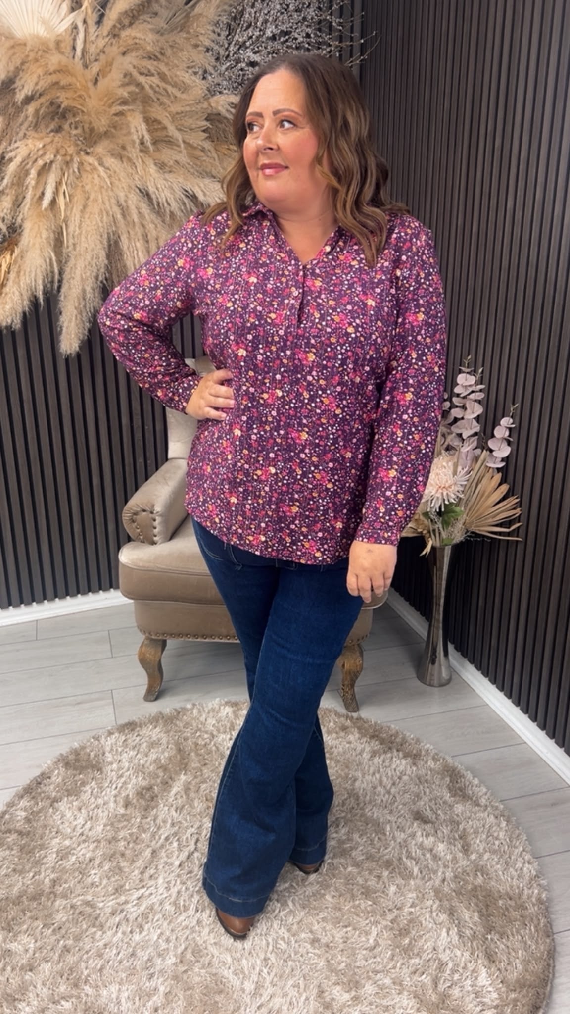 GINNIE BLOUSE - PLUM