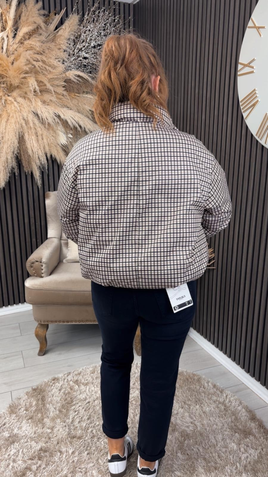 MEGAN PUFFER JACKET - CHECKED
