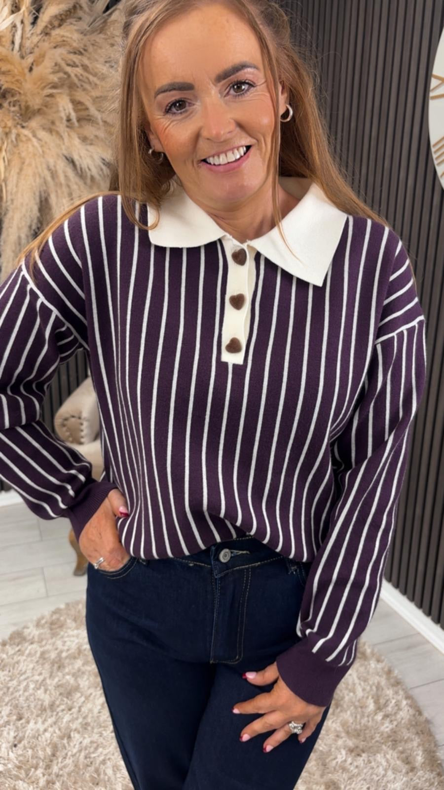 PRIMROSE JUMPER - BURGUNDY