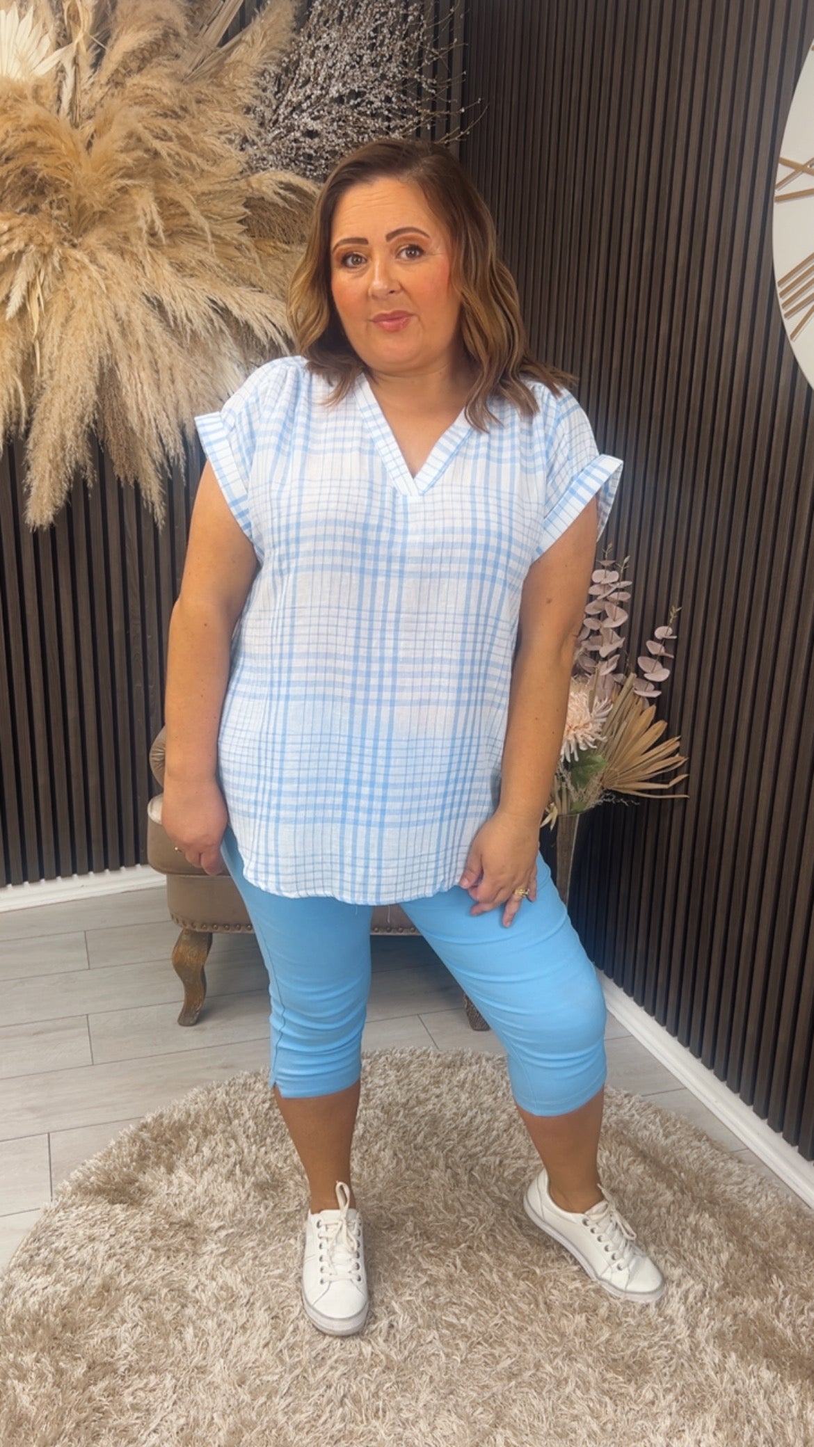 FAITH CROPPED JEGGINGS - POWDER BLUE
