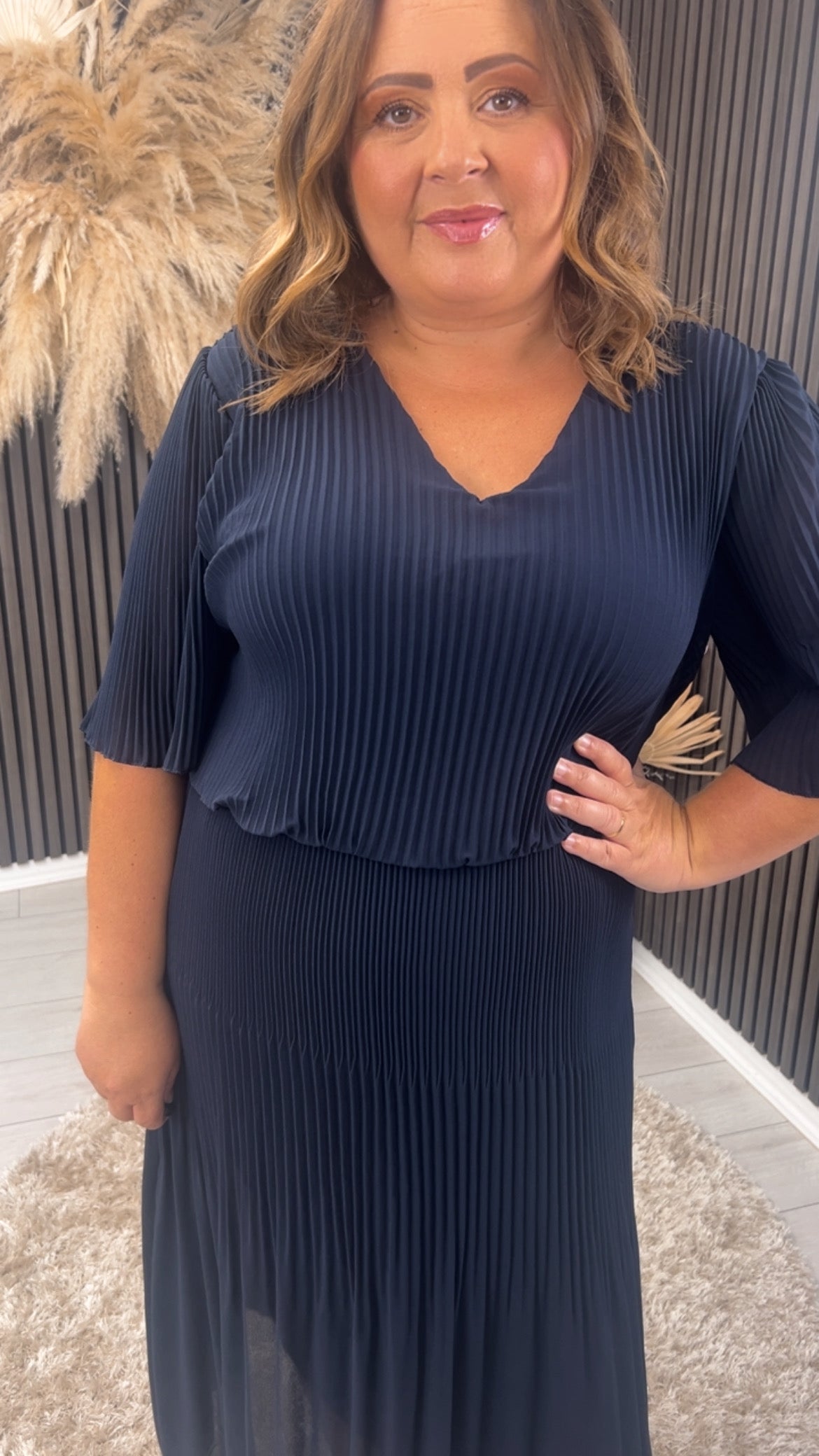 STACEY DRESS - NAVY
