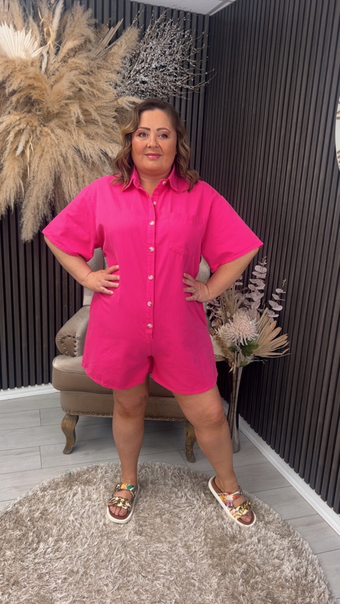ELLIE PLAYSUIT - PINK