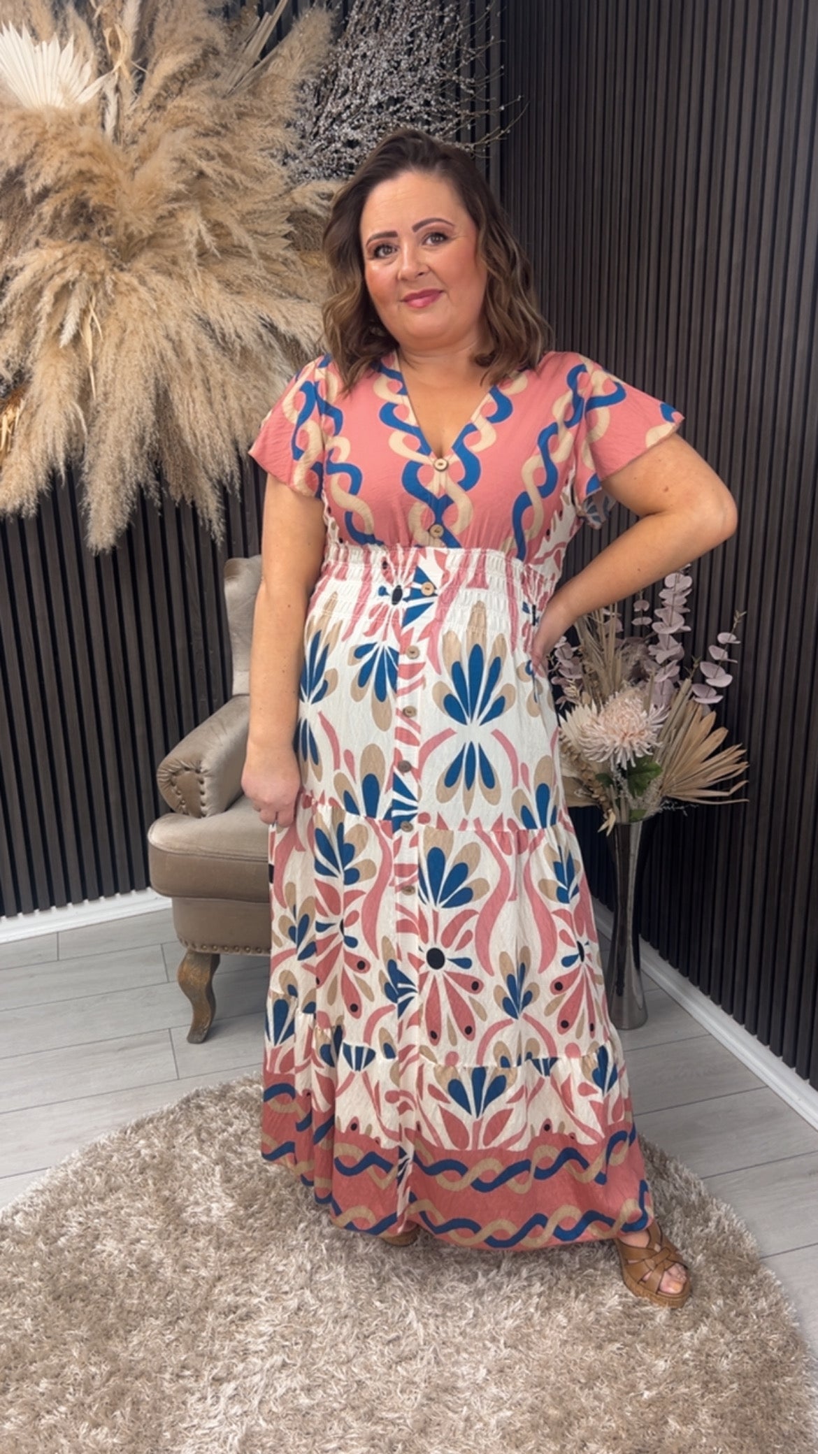 SHAUNEEN DRESS - PEACH