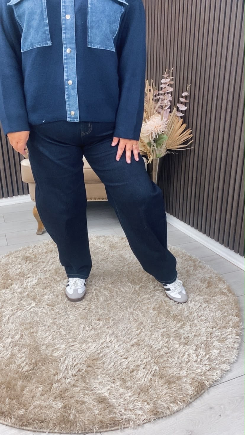 LORNA BARREL JEANS - BLUE