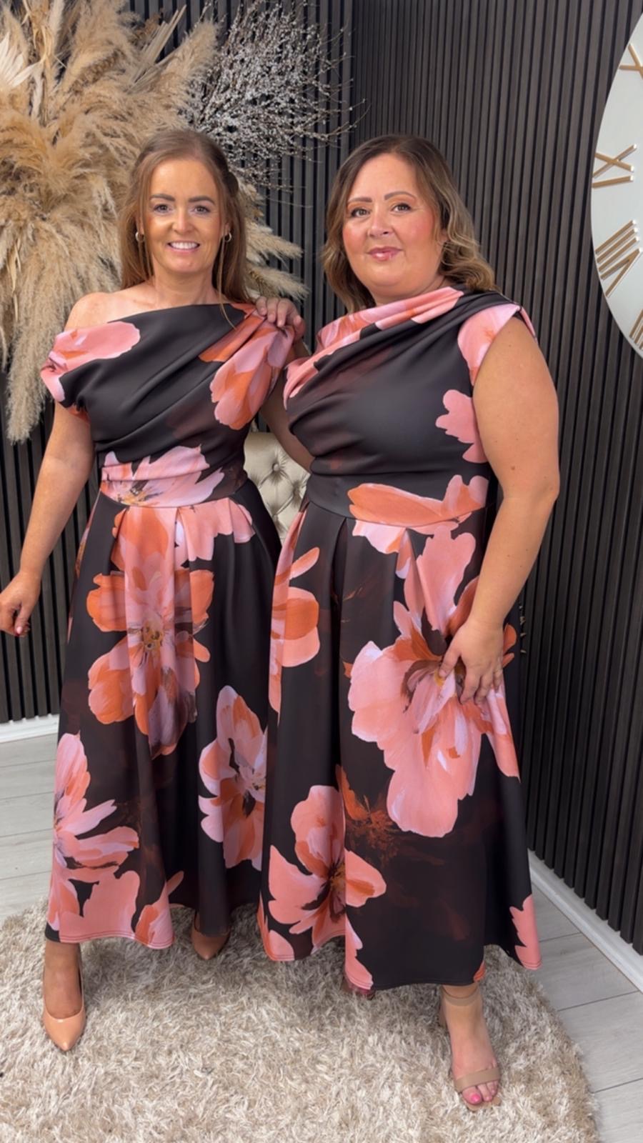 BETTY DRESS - BROWN FLORAL