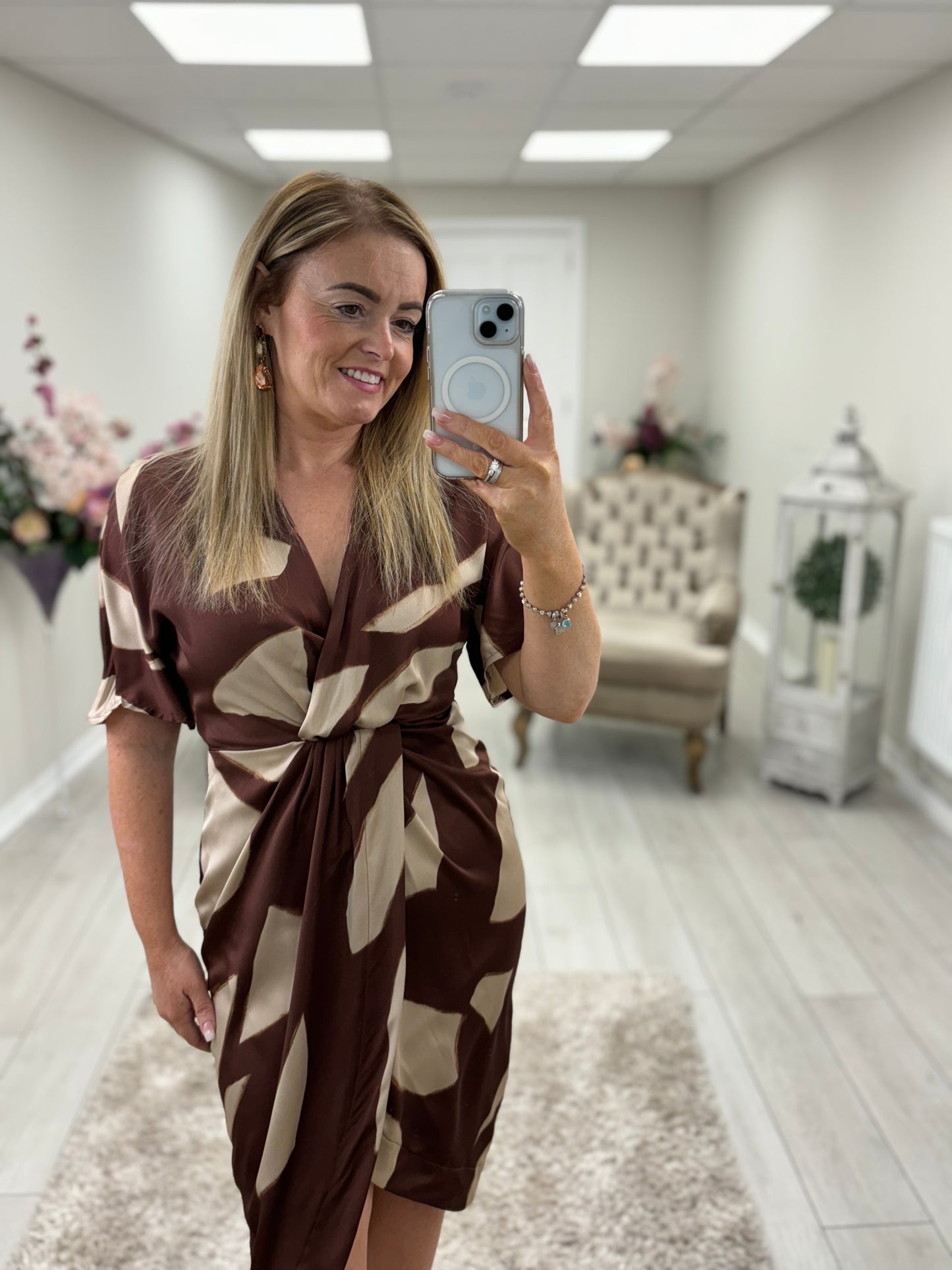 CHELSEA DRESS - BROWN