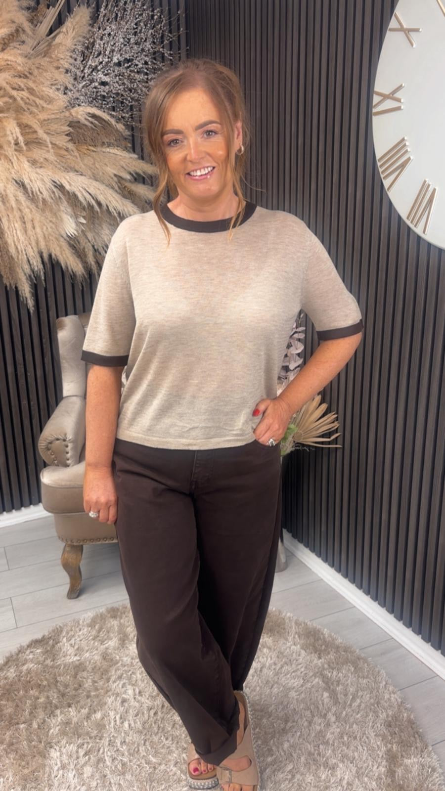 EDITH TOP - TAUPE