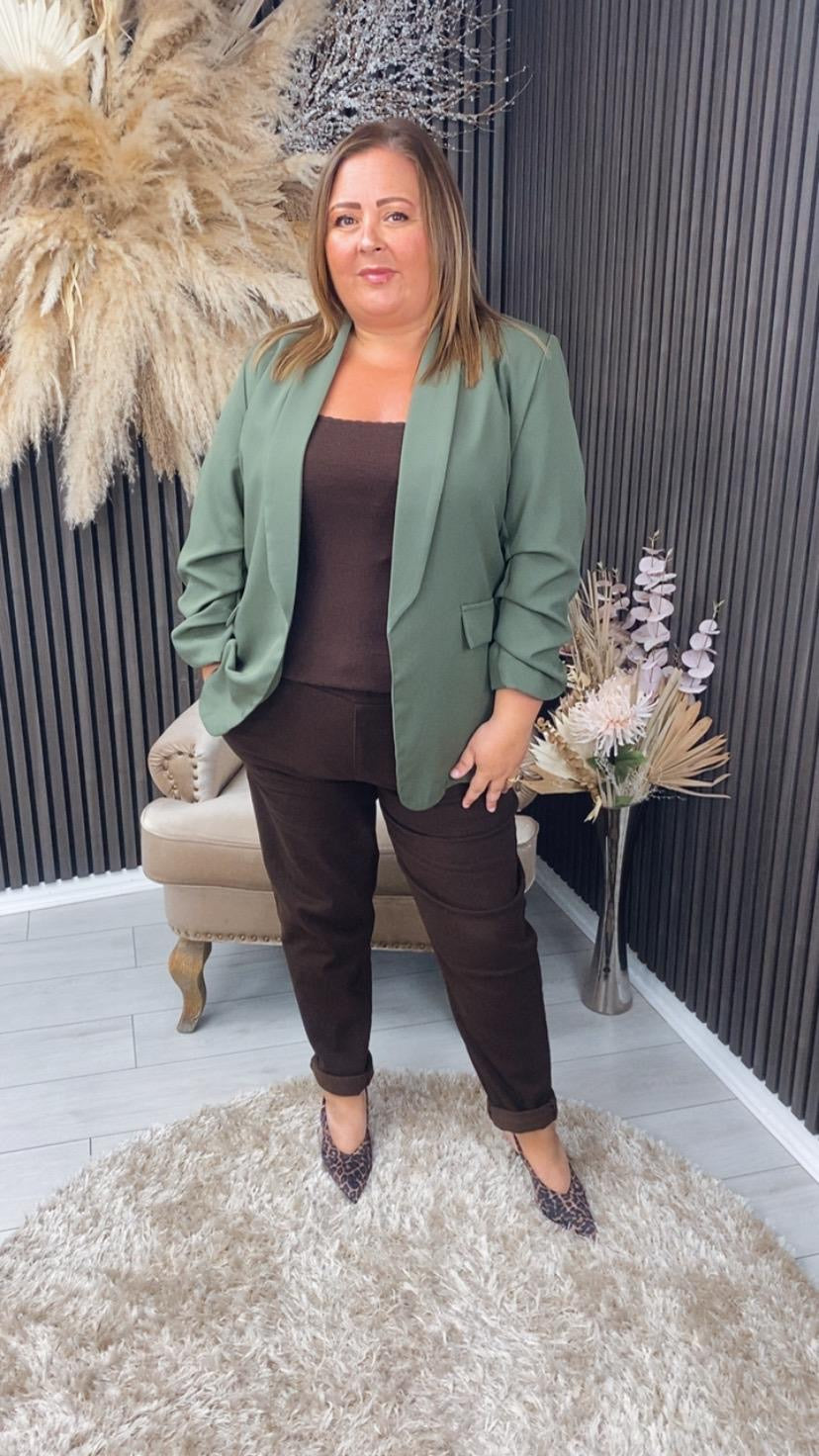 TANYA BLAZER - KHAKI