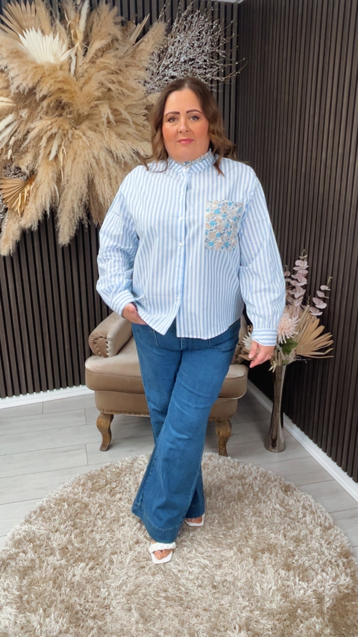 KERRIE SHRIT - BLUE STRIPE