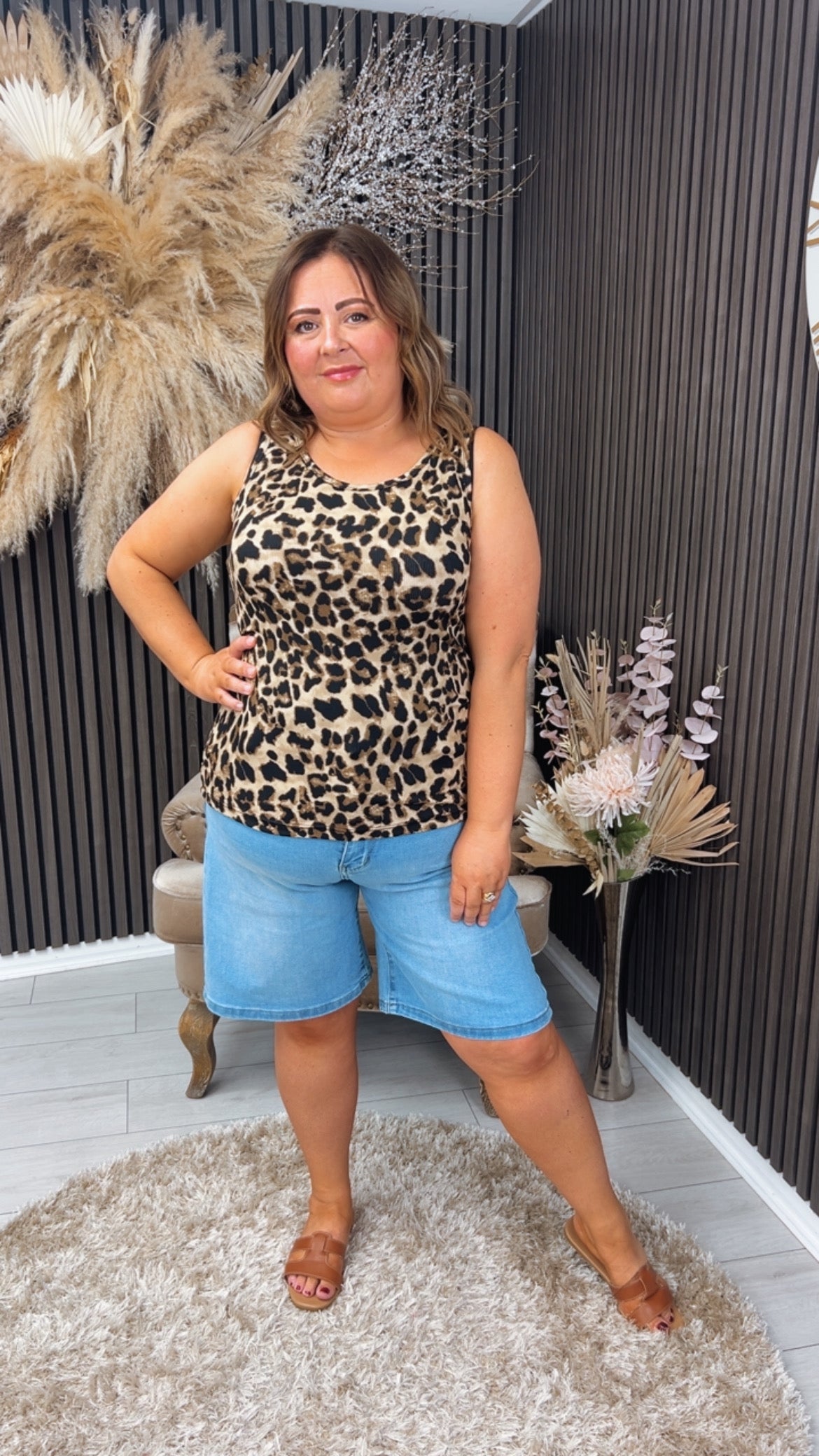 SAMMIE LEOPARD PRINT VEST