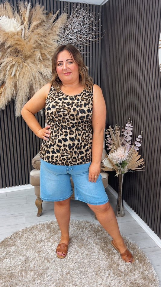 SAMMIE LEOPARD PRINT VEST