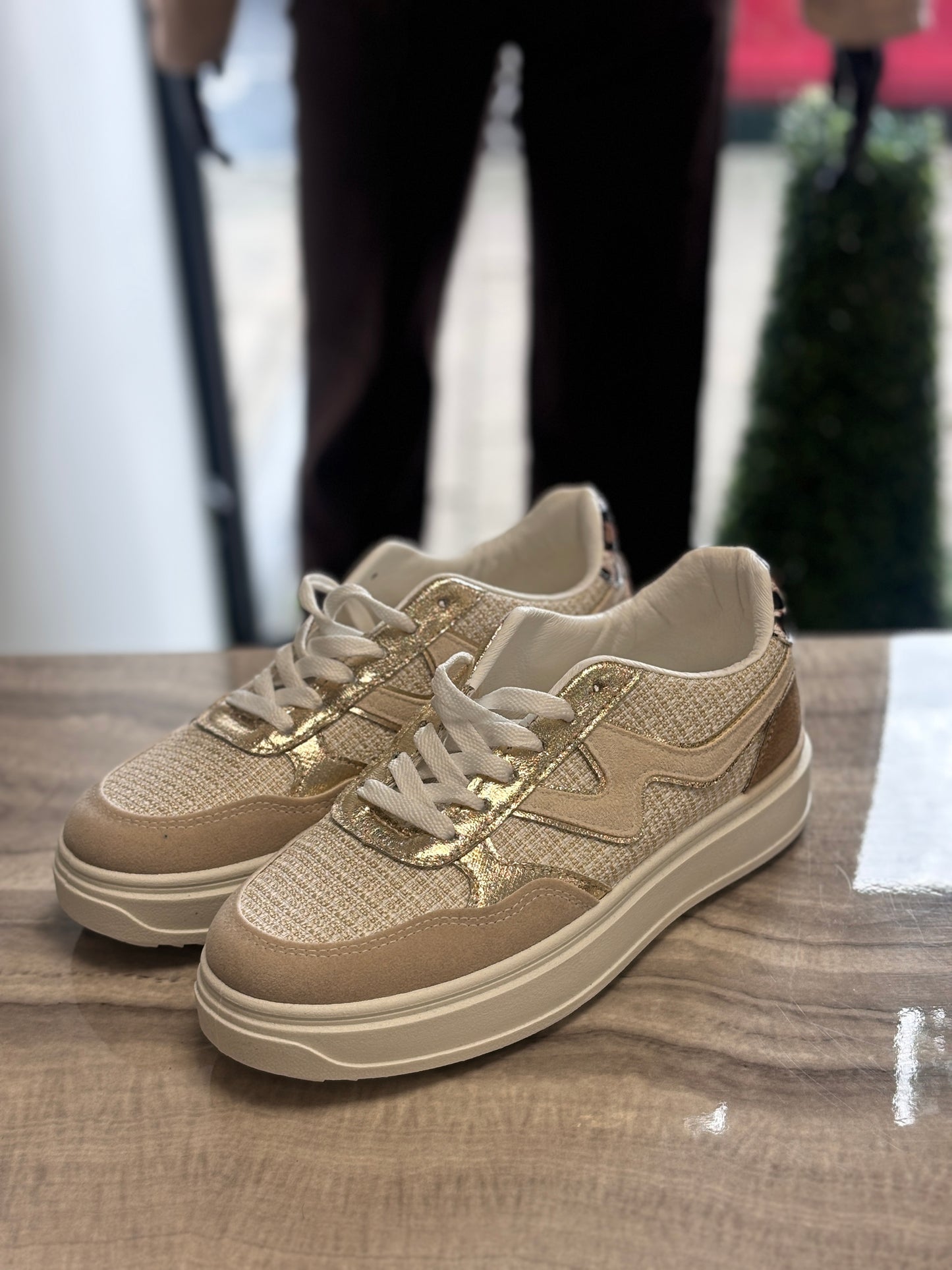 JANINE TRAINERS - NUDE