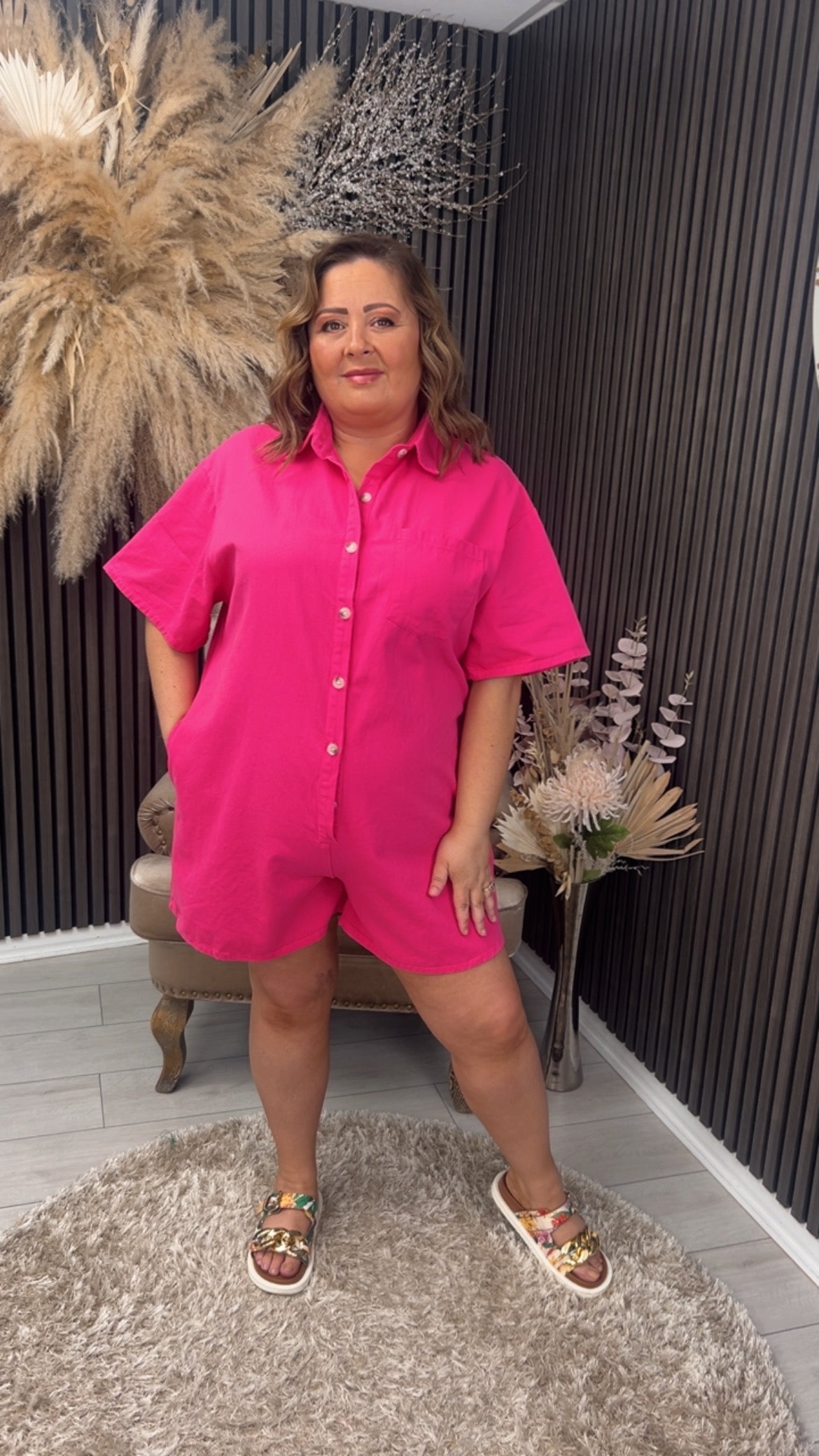 ELLIE PLAYSUIT - PINK