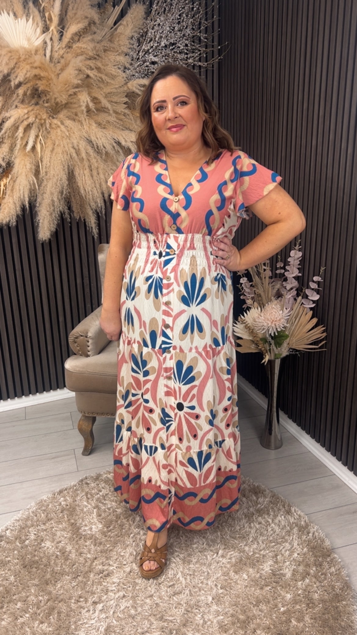 SHAUNEEN DRESS - PEACH
