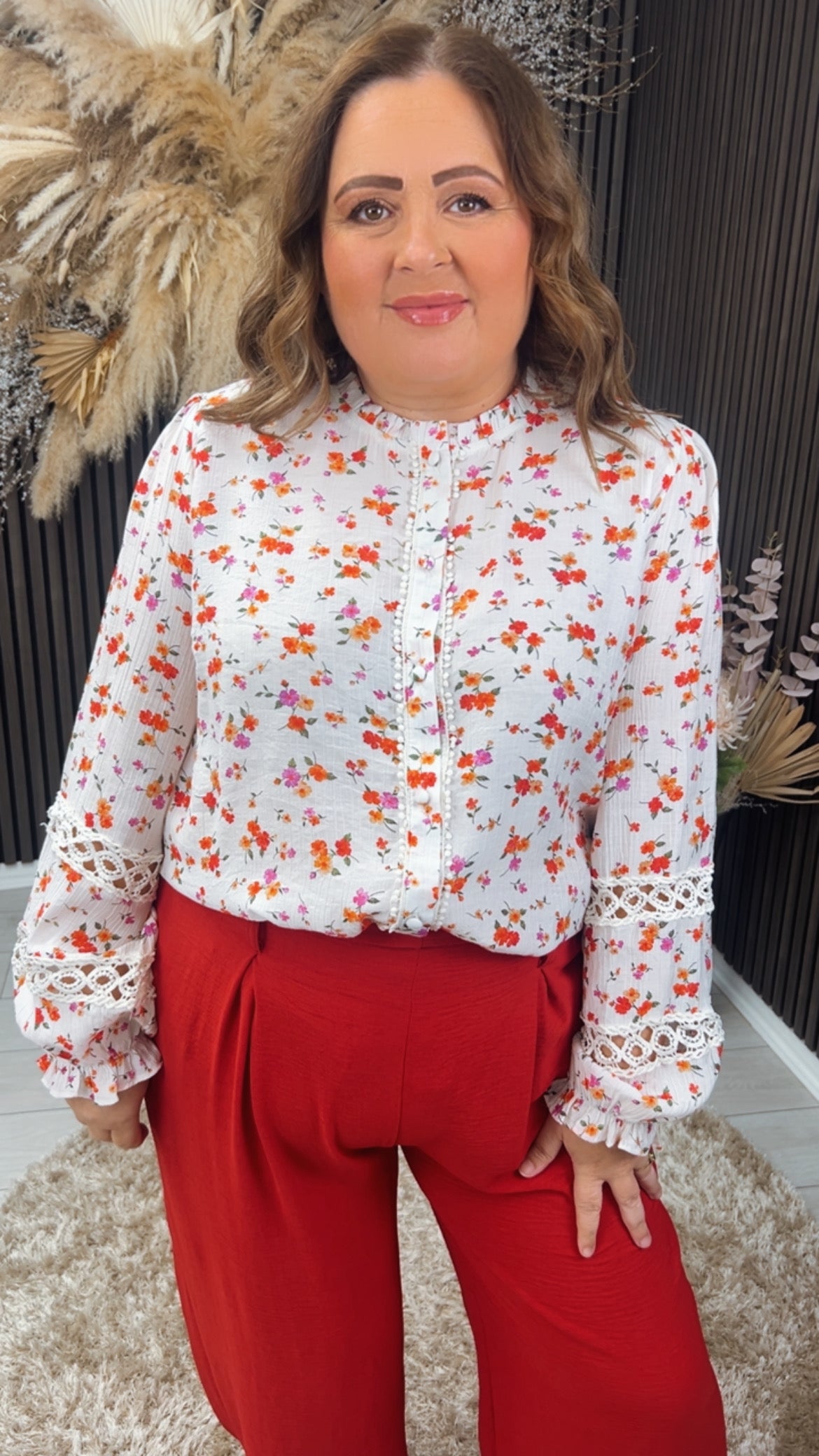 ALANA SHIRT - CREAM/FLORAL
