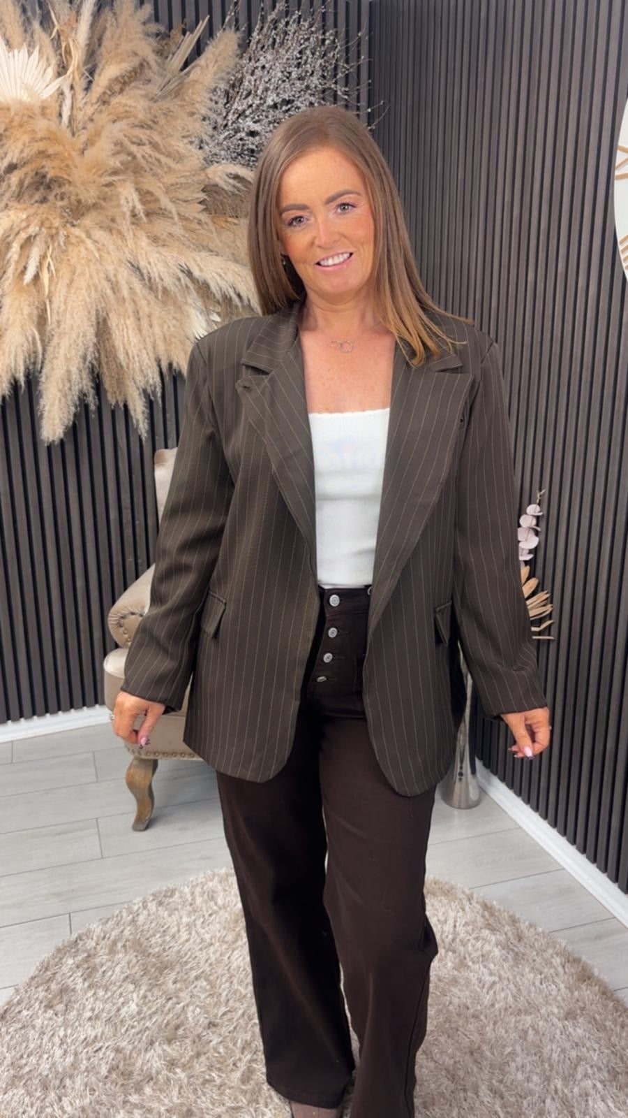 PAULETTA BLAZER - BROWN