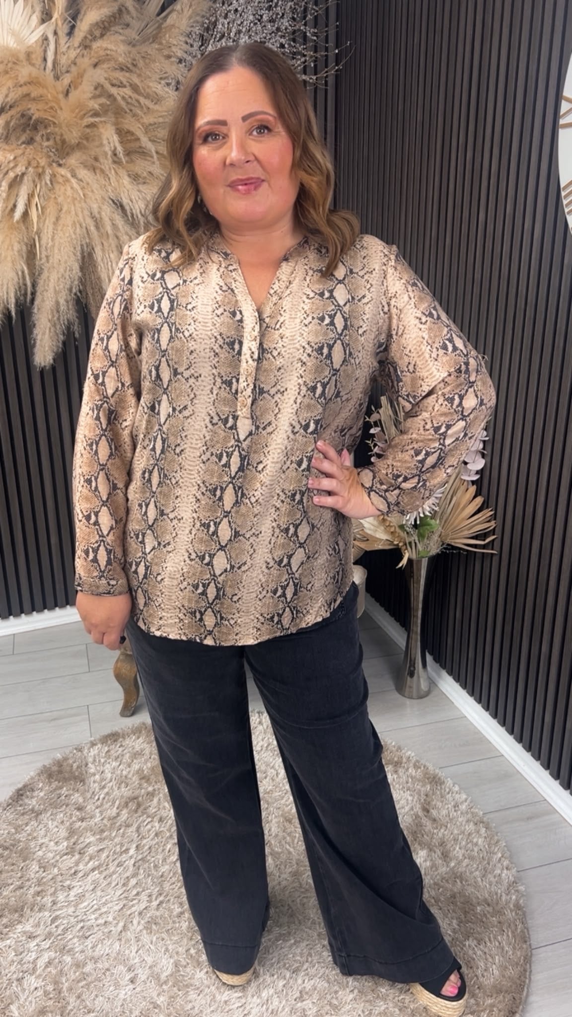 ANGELA TOP - SNAKE PRINT