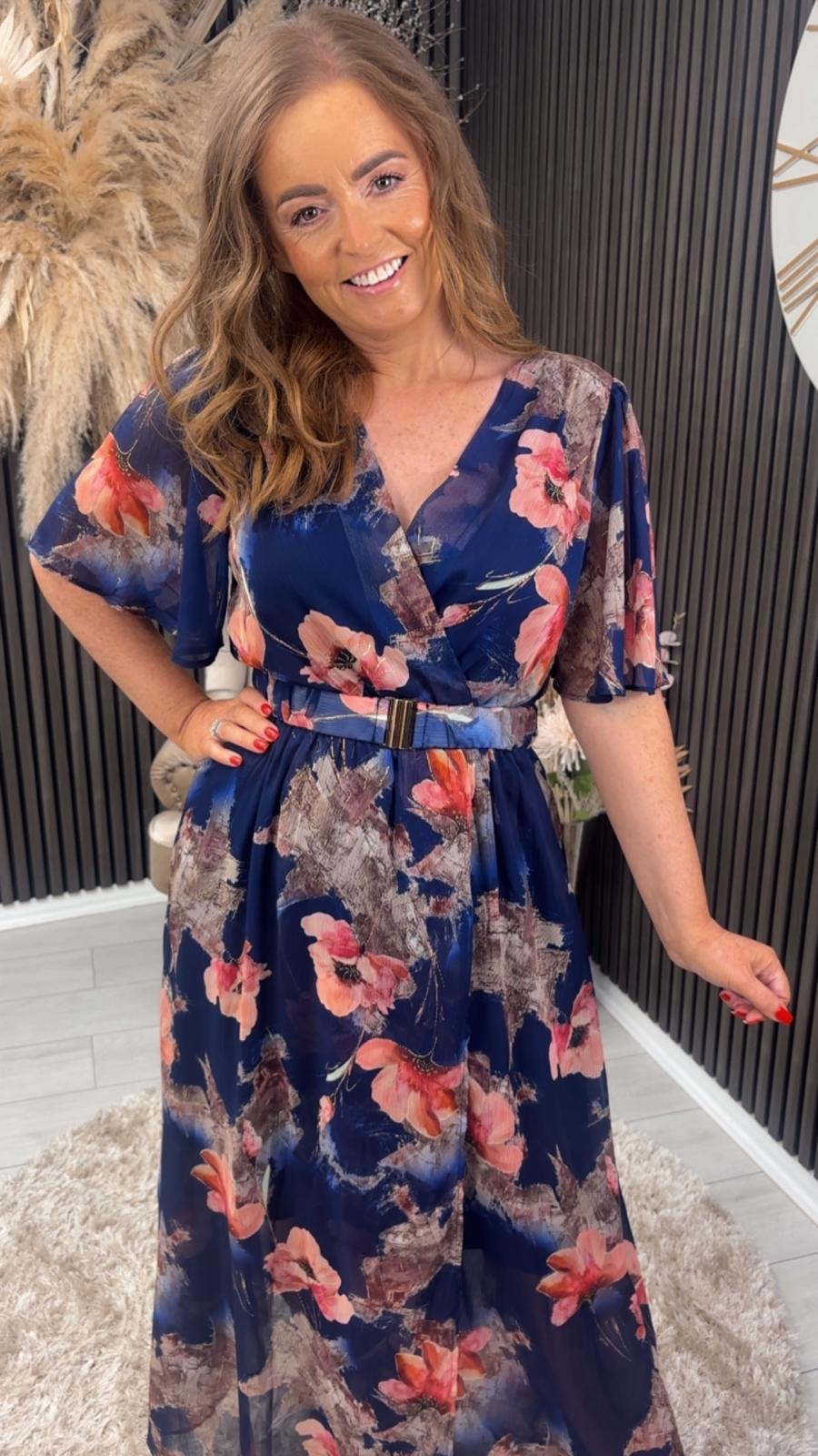 TARA DRESS - NAVY