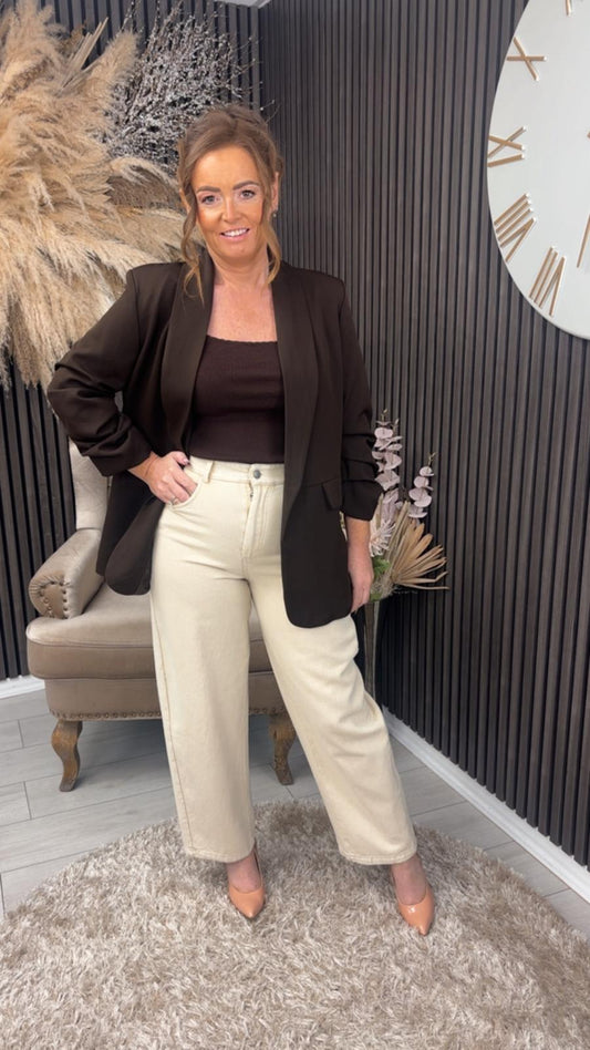 TANYA BLAZER - BROWN