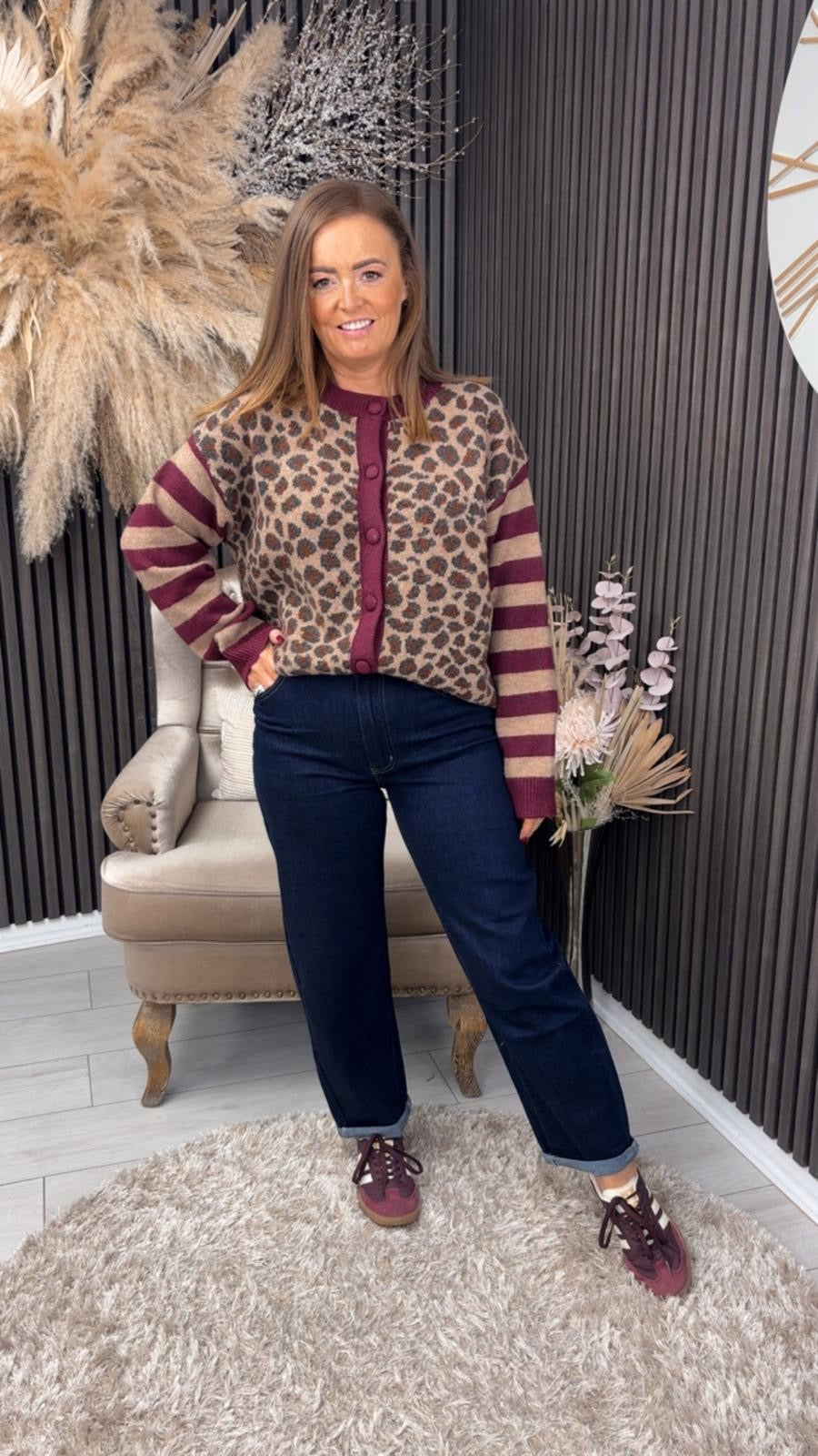 GIGI CARDIGAN - LEOPARD PRINT
