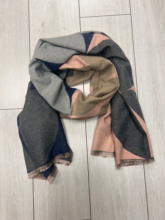 LINDSEY SCARF - PINK/GREY