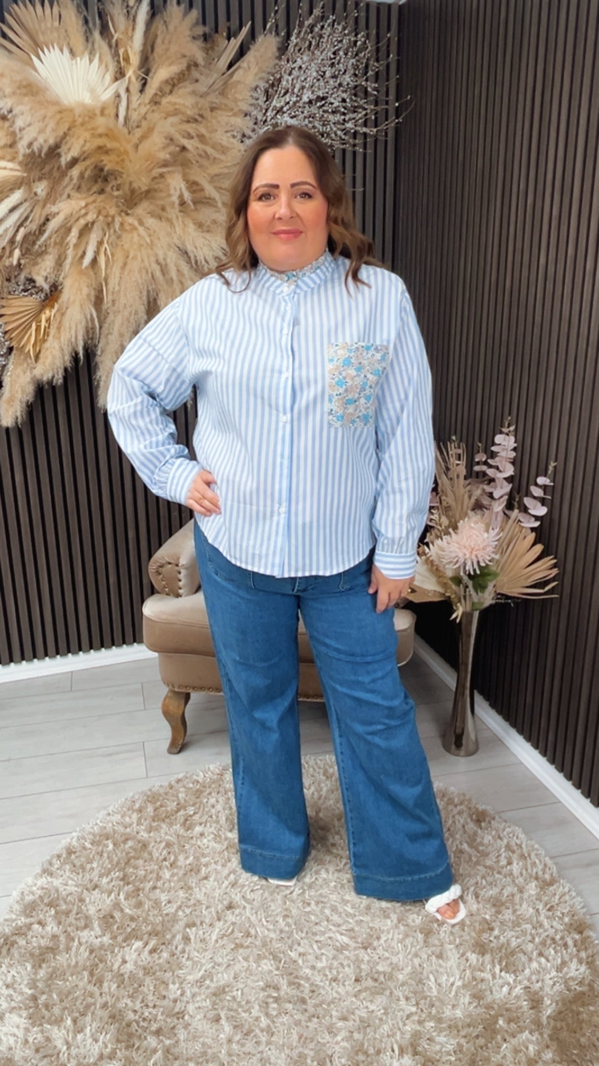 KERRIE SHRIT - BLUE STRIPE