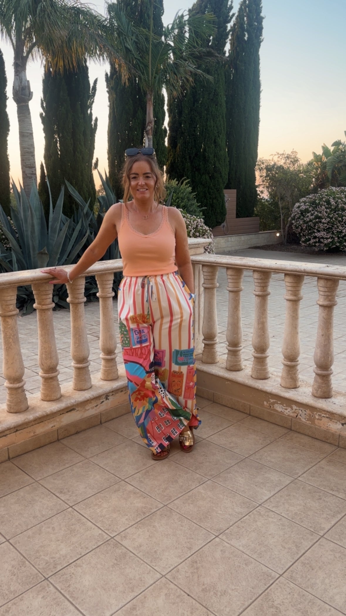 JUNE WIDE LEG TROUSERS - CORAL
