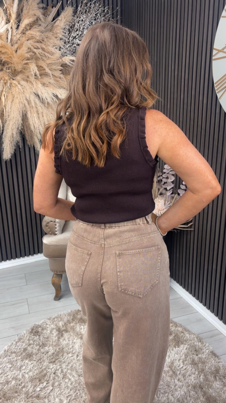 TRINA VEST - BROWN