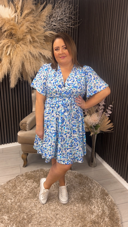 GERALDINE DRESS - BLUE
