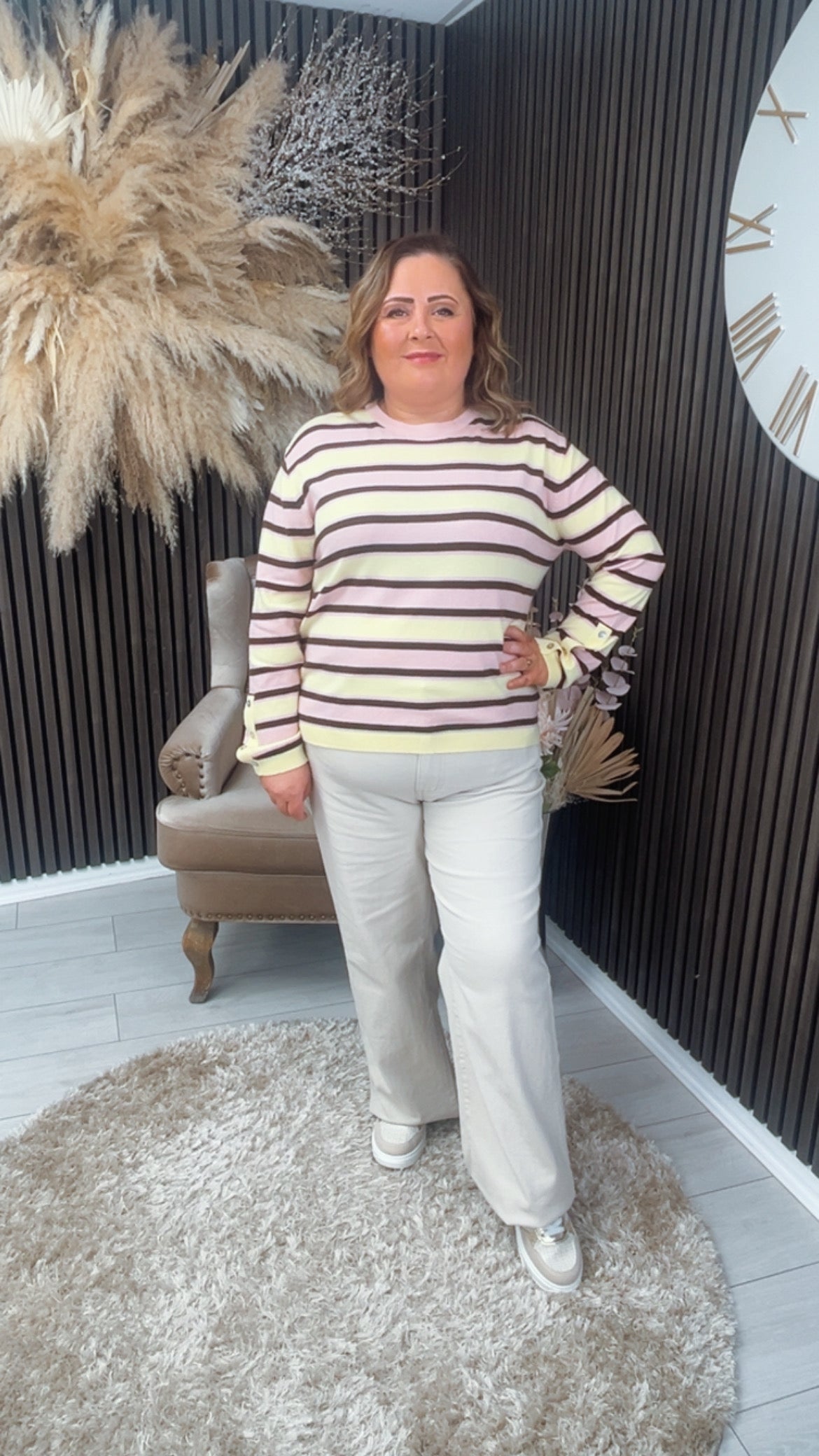 DIANI JUMPER - YELLOW/PINK