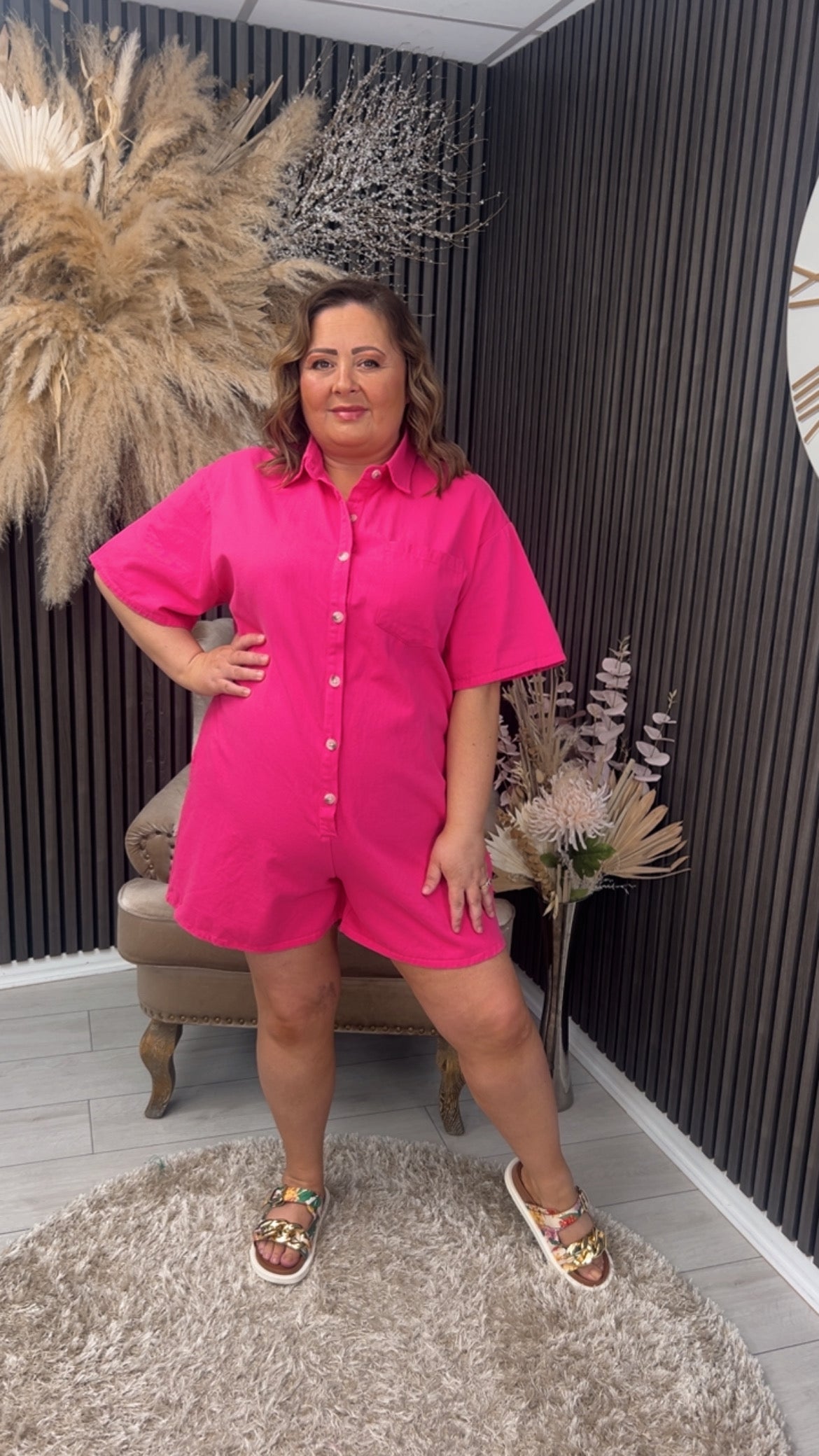 ELLIE PLAYSUIT - PINK