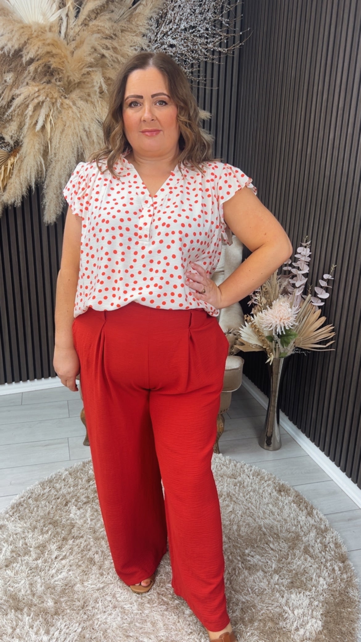 ELSIE TROUSER - RED